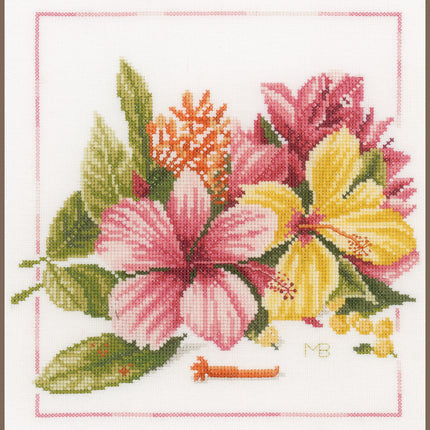 DIY Counted cross stitch kit Amaryllis bouquet