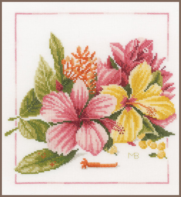 DIY Counted cross stitch kit Amaryllis bouquet