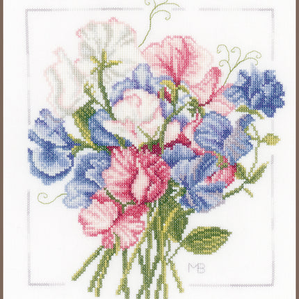DIY Counted cross stitch kit Colourful bouquet