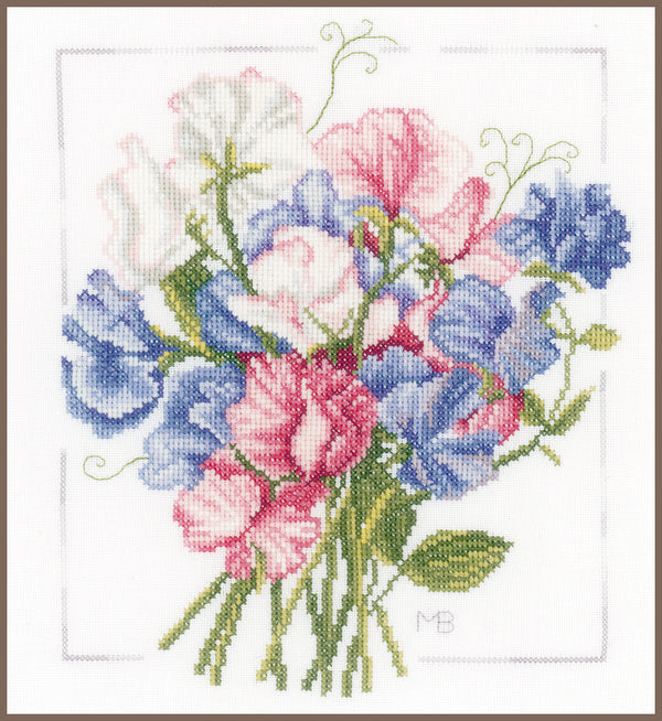 DIY Counted cross stitch kit Colourful bouquet