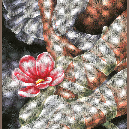 DIY Counted cross stitch kit My little ballerina shoes