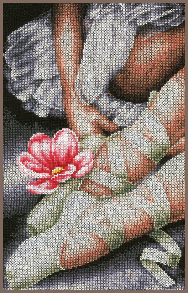 DIY Counted cross stitch kit My little ballerina shoes