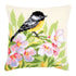 DIY Cross stitch cushion kit Tit & blossoms