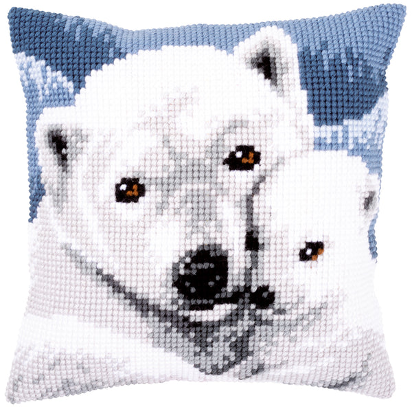 DIY Cross stitch cushion kit Polar bear