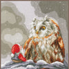 DIY Counted cross stitch kit Owl and gnome 22 x 32 cm / 8.8" x 12.8"