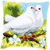 DIY Cross stitch cushion kit White pigeons