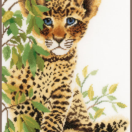 DIY Counted cross stitch kit Little panther