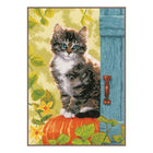 DIY Counted cross stitch kit Cat & pumpkin 25 x 35 cm / 10