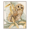 DIY Counted cross stitch kit Owl and leaves