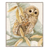 DIY Counted cross stitch kit Owl and leaves