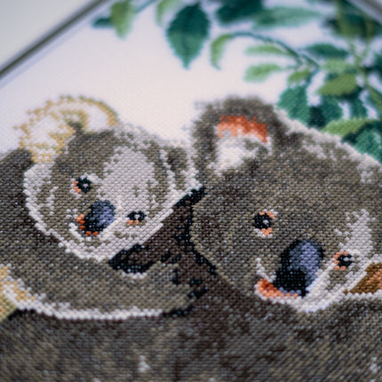DIY Counted cross stitch kit Koala with baby 27 x 38 cm / 10.8" x 15.2"