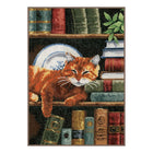 DIY Counted cross stitch kit Cat on Bookshelf 25 x 35 cm / 10