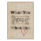DIY Counted cross stitch kit Do what you love 18 x 29 cm / 7.2