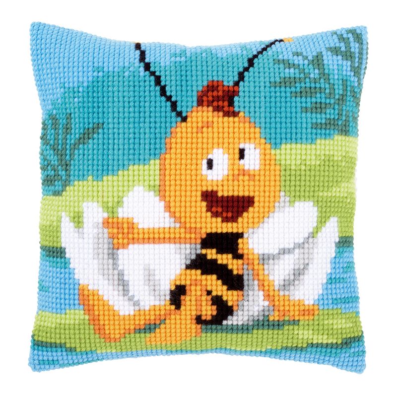 DIY Cross stitch cushion kit MDB Willy & waterlily