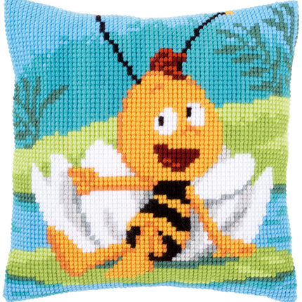 DIY Cross stitch cushion kit MDB Willy & waterlily