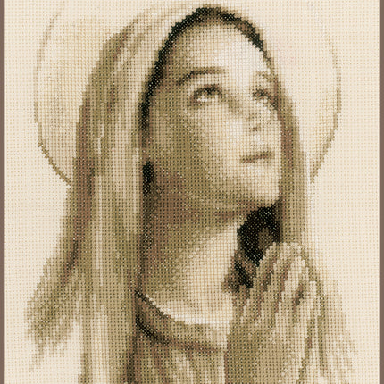 DIY Counted cross stitch kit Holy Mary 20 x 25 cm / 8" x 10"