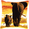 DIY Cross stitch cushion kit Elephants