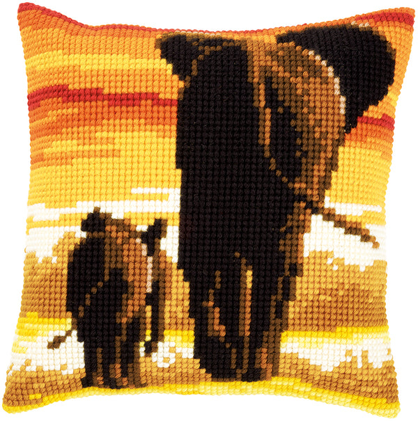 DIY Cross stitch cushion kit Elephants