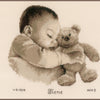 DIY Counted cross stitch kit Baby & bear 24 x 23 cm / 9.6" x 9.2"