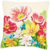 DIY Cross stitch cushion kit Summer flowers