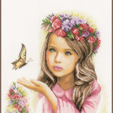 DIY Counted cross stitch kit Angel with butterflies