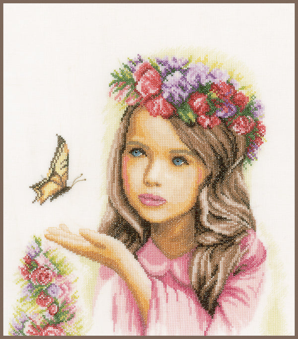 DIY Counted cross stitch kit Angel with butterflies