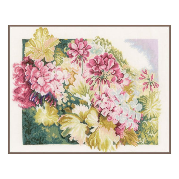 DIY Counted cross stitch kit Gerariums