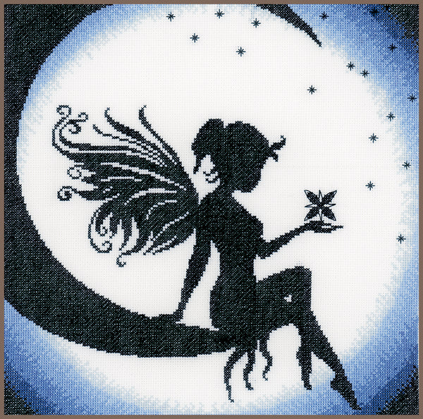 DIY Counted cross stitch kit Fairy on the moon