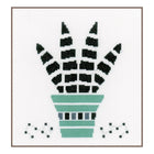 DIY Counted cross stitch kit Succulent 20 x 22 cm / 8