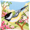 DIY Cross stitch cushion kit Bird in the garden