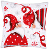 DIY Cross stitch cushion kit Christmas gnomes I