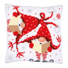 DIY Cross stitch cushion kit Christmas gnomes II