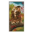 DIY Counted cross stitch kit Owl in autumn 19 x 39 cm / 7.6