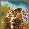 DIY Counted cross stitch kit Owl in autumn 19 x 39 cm / 7.6" x 15.6"