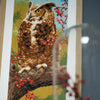 DIY Counted cross stitch kit Owl in autumn 19 x 39 cm / 7.6" x 15.6"