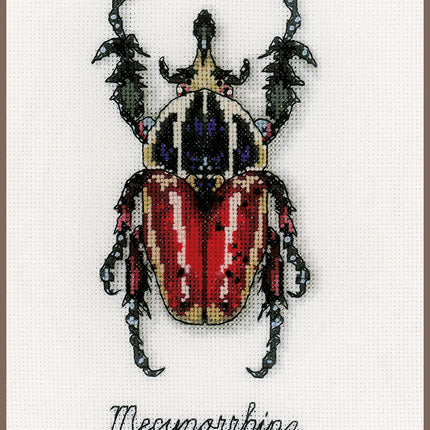 DIY Counted cross stitch kit LMV Red beetle 12 x 18 cm / 4.8" x 7.2"