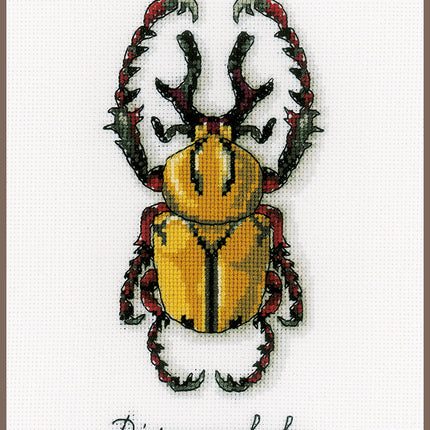 DIY Counted cross stitch kit LMV Golden beetle 10 x 19 cm / 4" x 7.6"