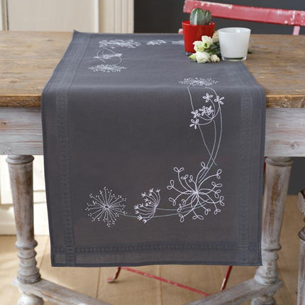 DIY Table Runner kit "Table runner kit White flowers"