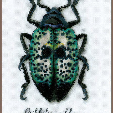 DIY Counted cross stitch kit LMV Blue beetle 12 x 20 cm / 4.8" x 8"