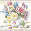 DIY Counted cross stitch kit Flowers in white pot