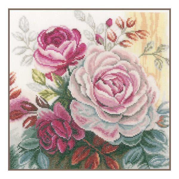 DIY Counted cross stitch kit Pink rose