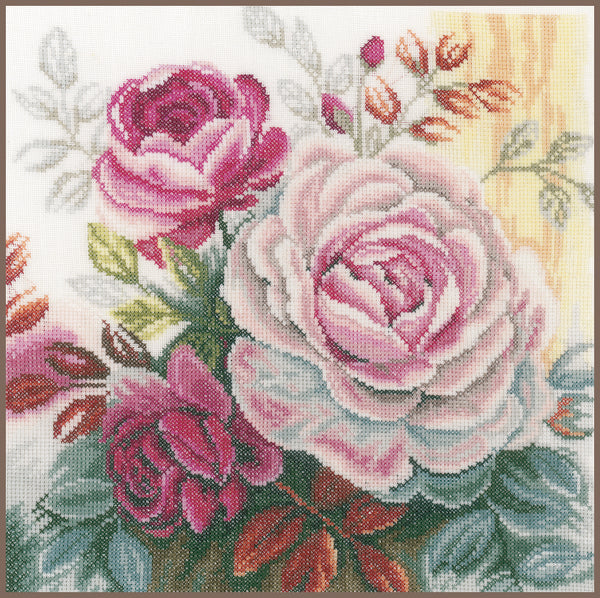 DIY Counted cross stitch kit Pink rose