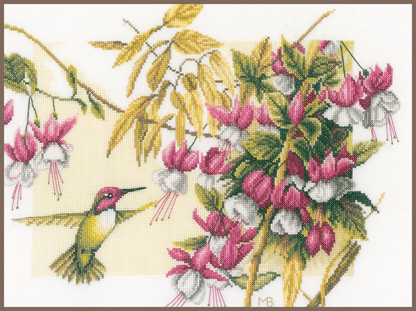 DIY Counted cross stitch kit Colibri & flowers