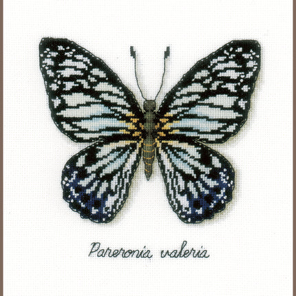 DIY Counted cross stitch kit LMV Blue butterfly 16 x 15 cm / 6.4" x 6"