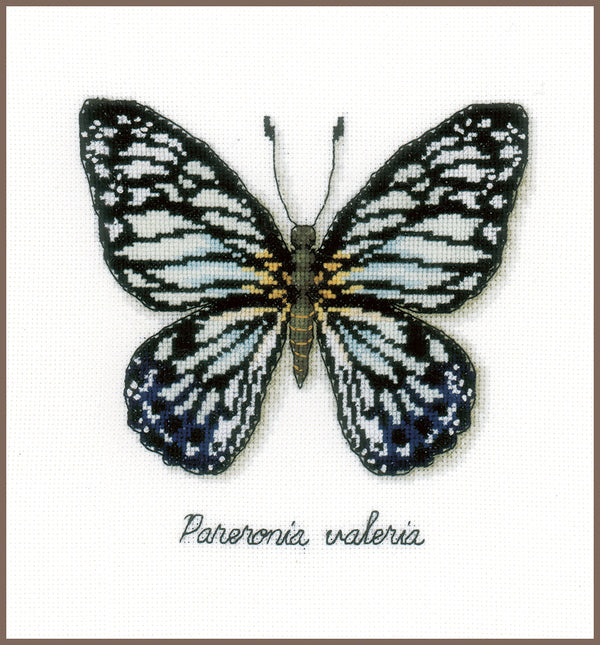 DIY Counted cross stitch kit LMV Blue butterfly 16 x 15 cm / 6.4