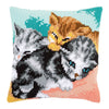 DIY Cross stitch cushion kit Cute kittens