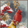 DIY Counted cross stitch kit Scarlet & snow-cardinals 19 x 38 cm / 7.6" x 15.2"