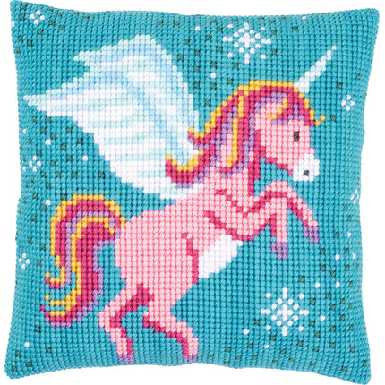 DIY Cross stitch cushion kit Unicorn