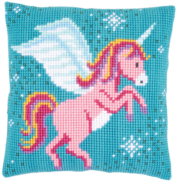 DIY Cross stitch cushion kit Unicorn