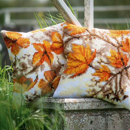 DIY Cross stitch cushion kit Autumn seeds